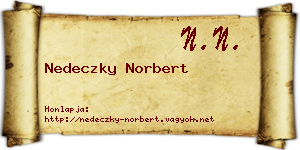 Nedeczky Norbert névjegykártya